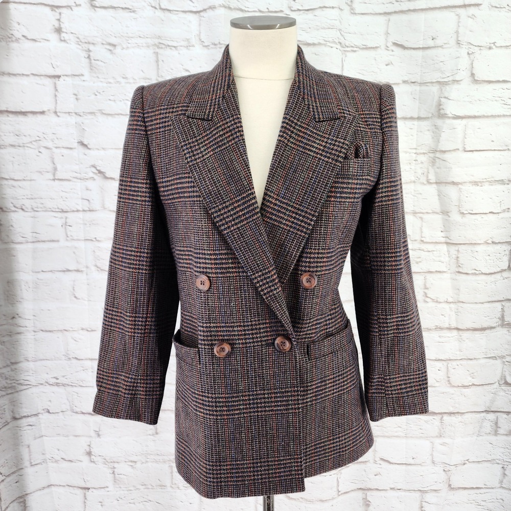 Vintage Sasson Houndstooth Blazer Retro Academia Steampunk Heritage Career 6